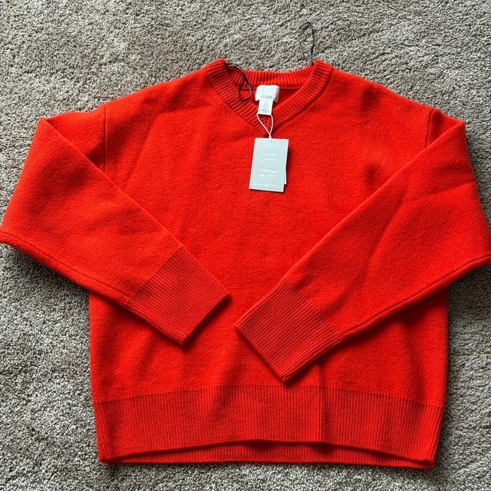 H&M Premium Wool Blend Vibrant Red Women's Sweaters NWT Szs‎ (XS & S )